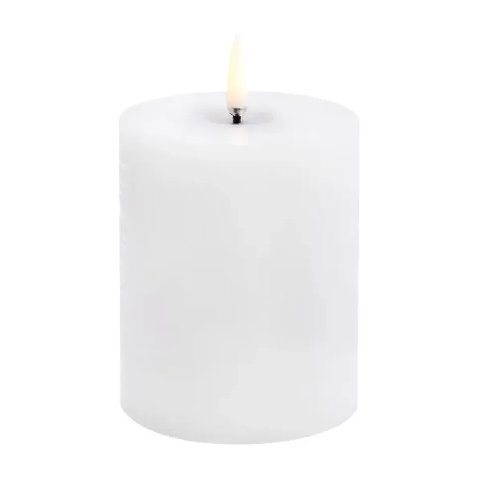 Bougies Led<Uyuni Lighting Bougie LED en bloc Uyuni Melted, Blanc rustique, Ø7,8x10 cm