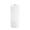 Bougies Led<Uyuni Lighting Bougie LED en bloc Uyuni Melted, Blanc rustique, Ø7,8x20 cm