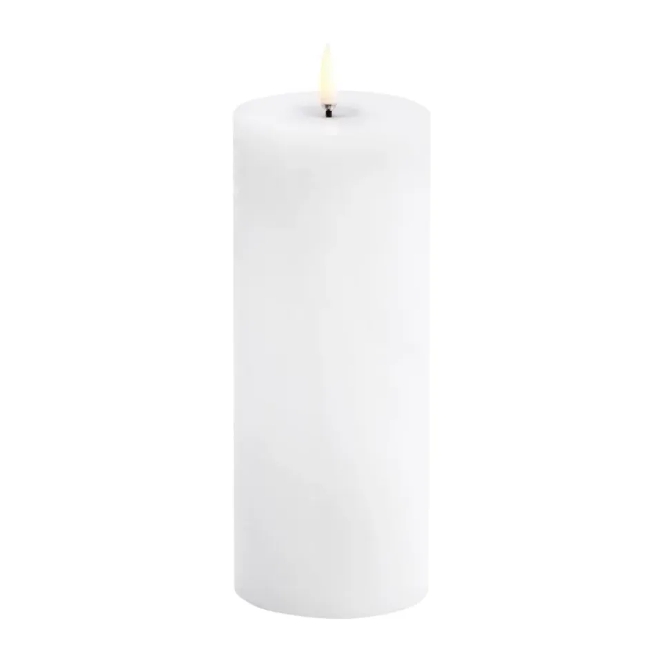 Bougies Led<Uyuni Lighting Bougie LED en bloc Uyuni Melted, Blanc rustique, Ø7,8x20 cm