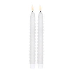 Bougies Led<Scandi Essentials Bougie LED Twisted 25 cm Lot de 2, Blanc