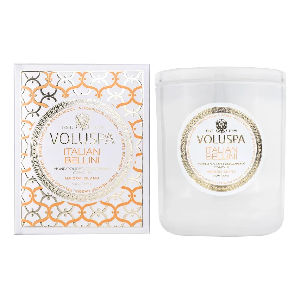 Bougies Parfumées & Diffuseurs<Voluspa Bougie parfumée Classic Maison Blanc 60 heures, Italian Bellini