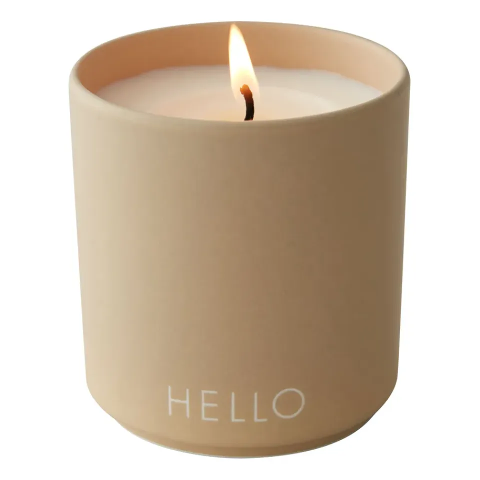 Bougies Parfumées & Diffuseurs<Design Letters Bougie parfumée Ø8 cm, Hello-beige