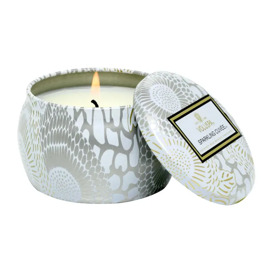 Bougies Parfumées & Diffuseurs<Voluspa Bougie parfumée Japonica Mini Tin 25 heures, Sparkling Cuvée