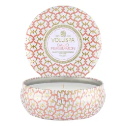 Bougies Parfumées & Diffuseurs<Voluspa Bougie parfumée Maison Blanc 3-wick Tin 40 heures, Saijo Persimmon