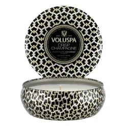 Bougies Parfumées & Diffuseurs<Voluspa Bougie parfumée Maison Noir 3-wick Tin 40 heures, Crisp Champagne
