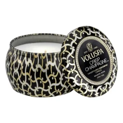 Bougies Parfumées & Diffuseurs<Voluspa Bougie parfumée Maison Noir Mini Tin 25 heures, Crisp Champagne