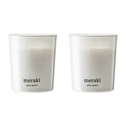 Bougies Parfumées & Diffuseurs<Meraki Bougie parfumée 12 heures lot de 2, Jardin blanc