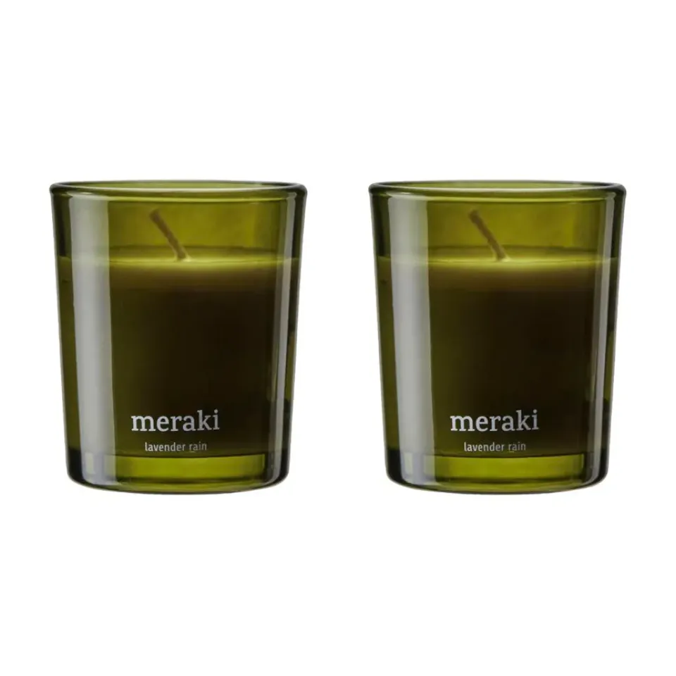 Bougies Parfumées & Diffuseurs<Meraki Bougie parfumée 12 heures lot de 2, Pluie de lavande