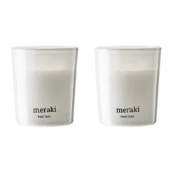 Bougies Parfumées & Diffuseurs<Meraki Bougie parfumée 12 heures lot de 2, Linge Frais