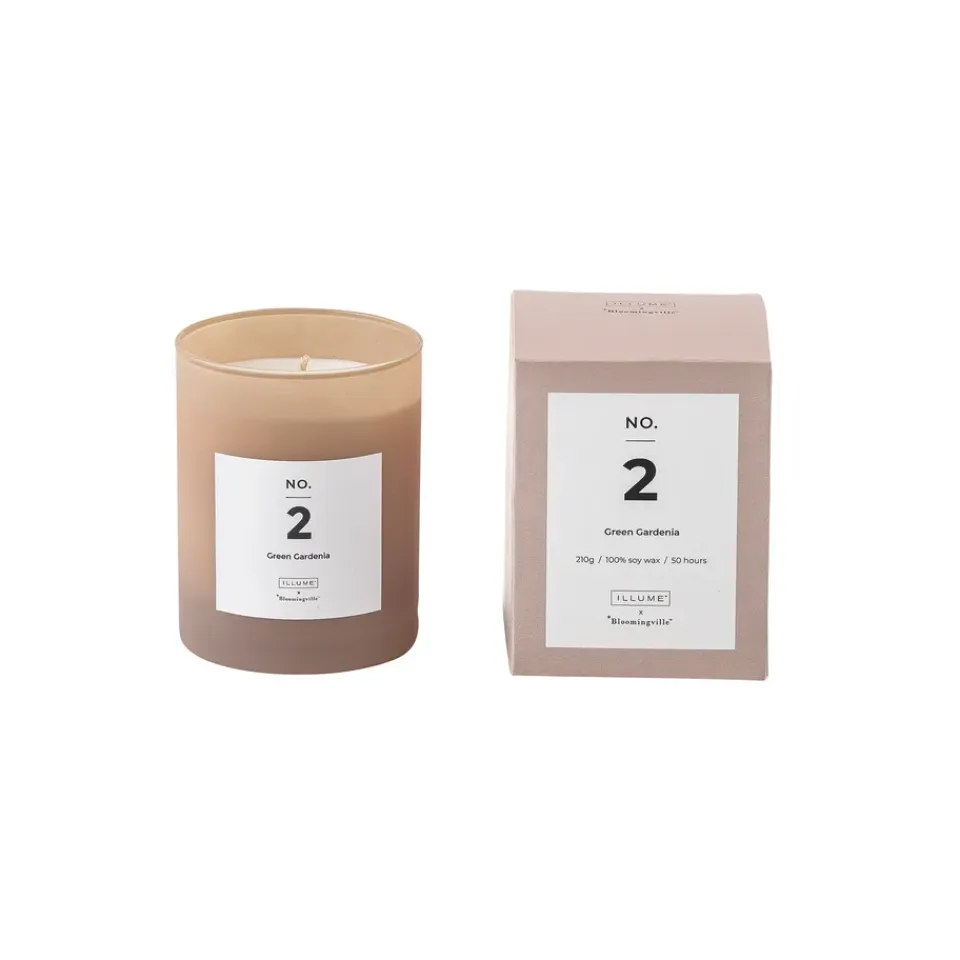 Bougies Parfumées & Diffuseurs<Illume x Bloomingville Bougie parfumée NO. 2 Green Gardenia, 200 g + Giftbox