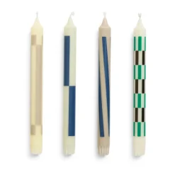 Bougies<HAY Bougie Pattern mix lot de 4, Cream-dark