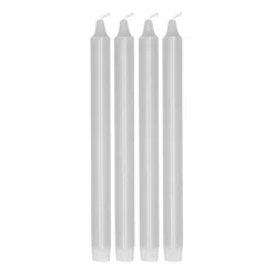 Bougies<Scandi Essentials Bougie pour chandelier Ambiance 27 cm, lot de 4, Gris glacé