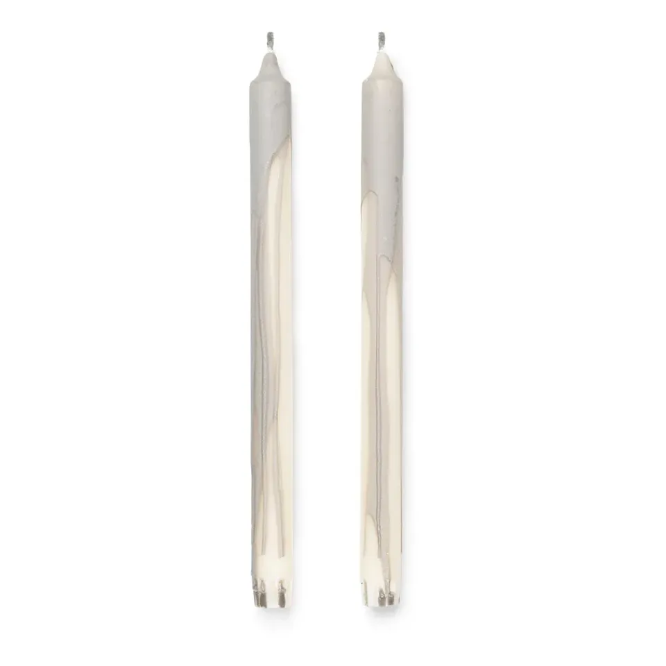Bougies<Ferm Living Bougie stéarine Dryp Lot de 2, Warm Grey