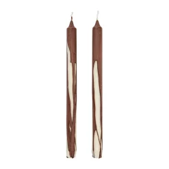 Bougies<Ferm Living Bougie stéarine Dryp Lot de 2, Dark Chocolate