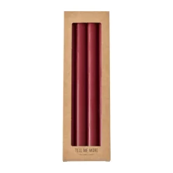 Bougies<Tell Me More Bougies dîner 28 cm, lot de 4, Rouge foncé