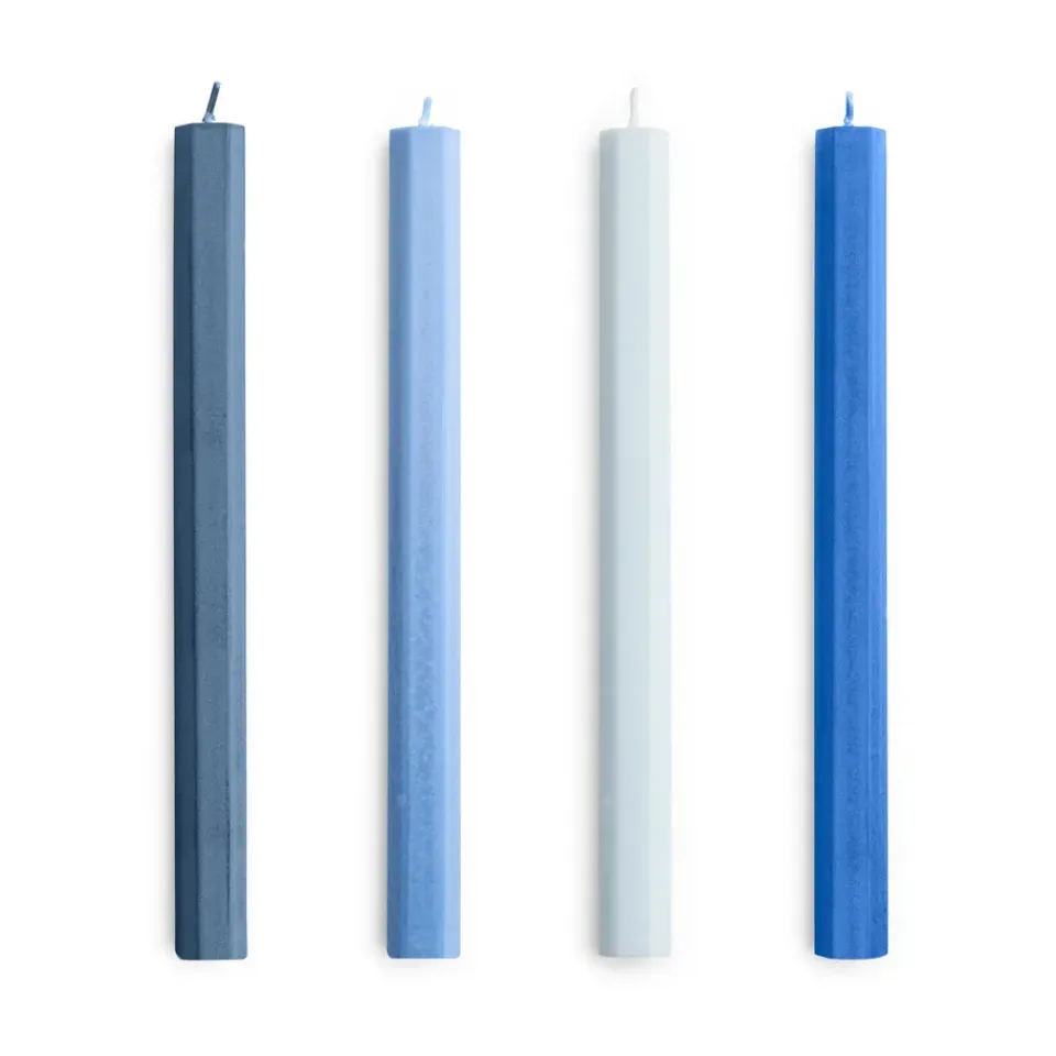 Bougies<HAY Bougies Hexagon Candle, lot de 4, Blues