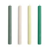 Bougies<HAY Bougies Hexagon Candle, lot de 4, Greens-whites