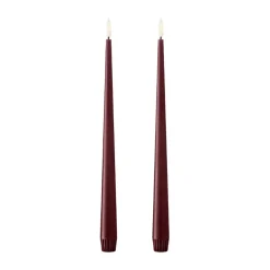 Bougies Led<Ester & erik Bougies LED lot de 2, 44/2 Deep Wine , 30 cm