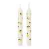 Bougies<Broste Copenhagen Bougies Lemon 2 pièces, White-yellow