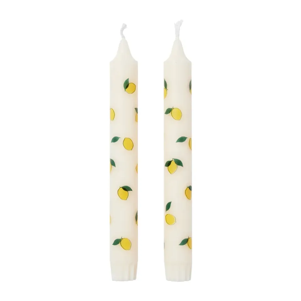 Bougies<Broste Copenhagen Bougies Lemon 2 pièces, White-yellow