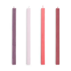Bougies<HAY Bougies Square Candle, lot de 4, Reds-bordeaux