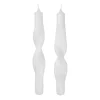 Bougies<Broste Copenhagen Bougies torsadées Twist twisted candles 23 cm Lot de 2, Pure white