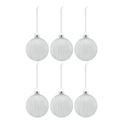 Décorations De Noël<Scandi Living Boule de Noël Holiday lot de 6, Blanc