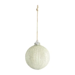 Décorations De Noël<Lene Bjerre Boule de Noël Norille Ø11 cm, Off white, nervuré