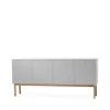 Commodes & Buffets<A2 Buffet Beam, gris clair, structure en chêne huilé blanc
