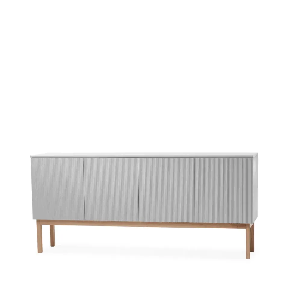 Commodes & Buffets<A2 Buffet Beam, gris clair, structure en chêne huilé blanc