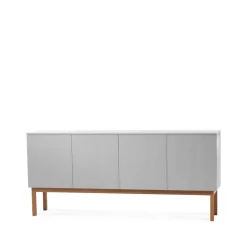 Commodes & Buffets<A2 Buffet Beam, gris clair, structure en chêne huilé