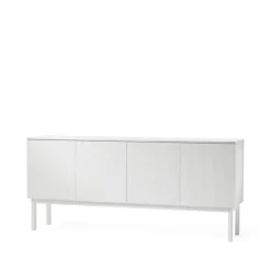 Commodes & Buffets<A2 Buffet Beam, laqué blanc, structure blanche, plateau en marbre carrara