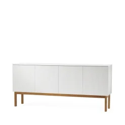 Commodes & Buffets<A2 Buffet Beam, laqué blanc, structure en chêne huilé