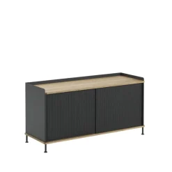 Meubles Tv & Media|Commodes & Buffets<Muuto Buffet Enfold Low, Black-Oak-Metal