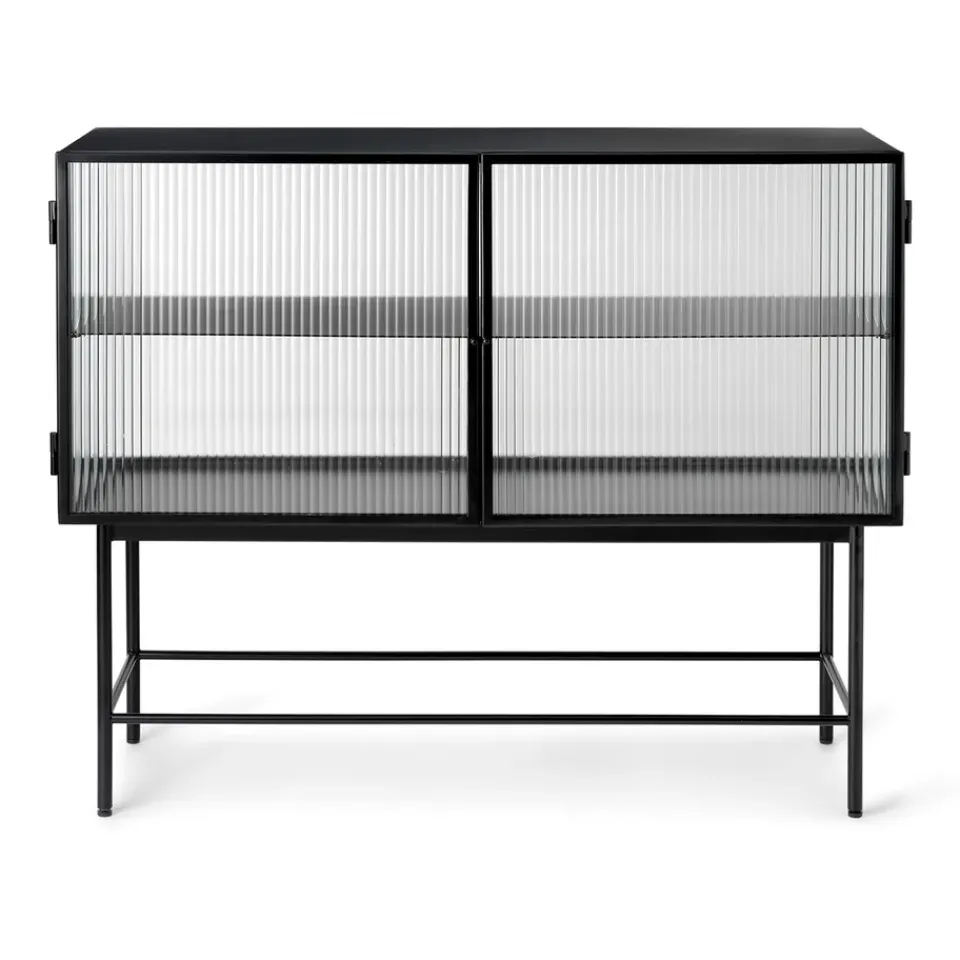 Commodes & Buffets<Ferm Living Buffet Haze, Black - verre ondulé