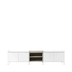 Meubles Tv & Media|Commodes & Buffets<Zweed Buffet Molto bas, blanc/chêne, 3 sections