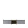Meubles Tv & Media|Commodes & Buffets<Zweed Buffet Molto bas, gris/chêne, 3 sections