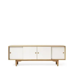 Meubles Tv & Media|Commodes & Buffets<Zweed Buffet Moodi 180, blanc/chêne, structure en chêne