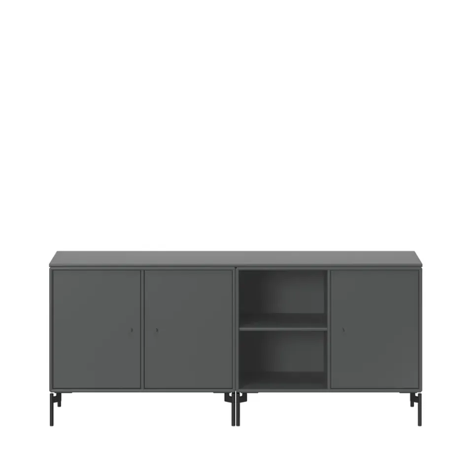 Meubles Tv & Media|Commodes & Buffets<Montana Buffet Save, Anthracite 04-pieds laqués noirs