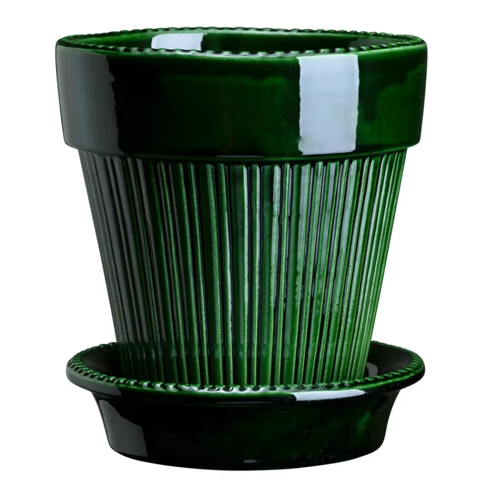 Cache-Pots<Bergs Potter Cache-pot émaillé Simona Ø14 cm, Vert