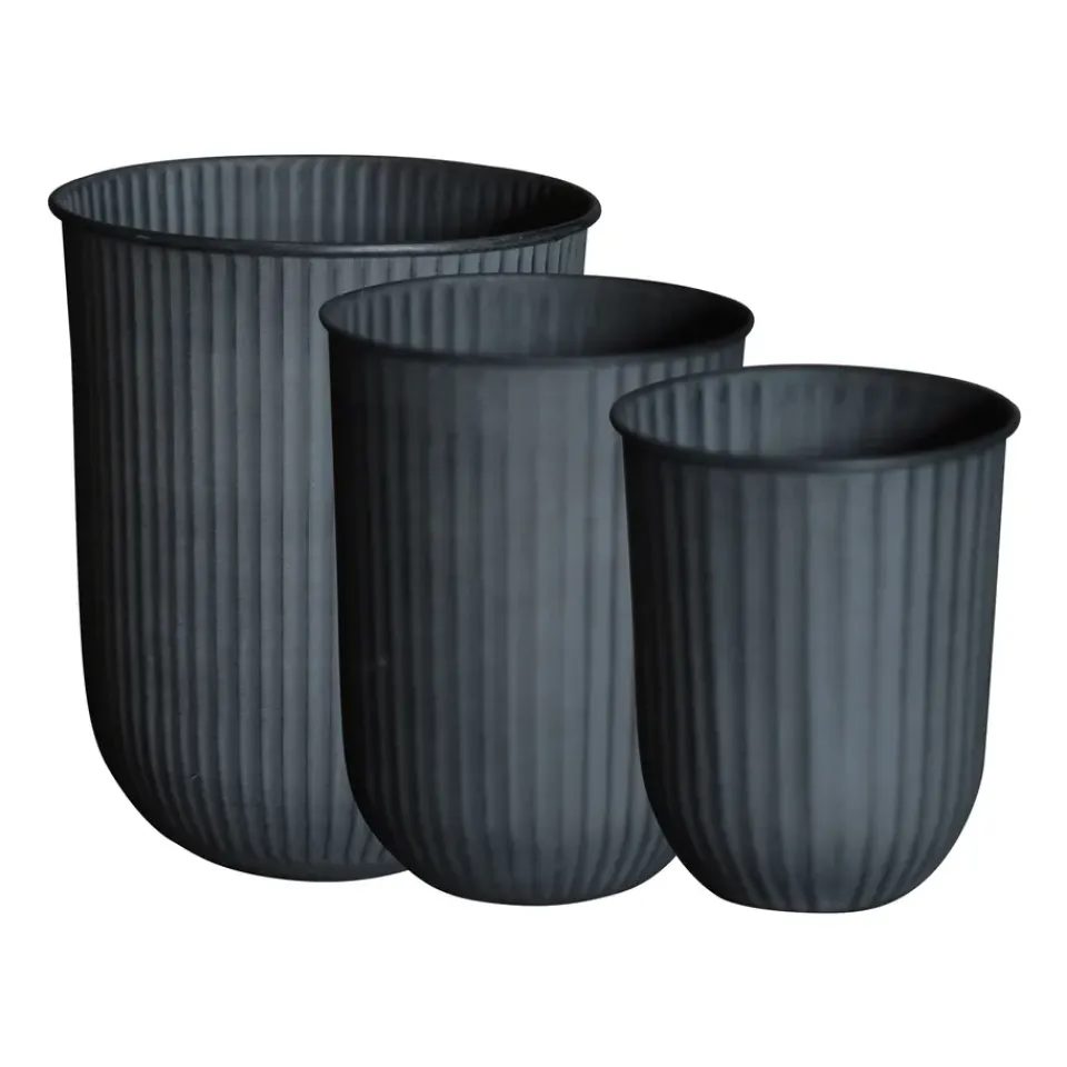 Cache-Pots<DBKD Cache-pot Out stripe, lot de 3, Black