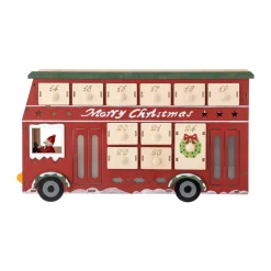 Photophores<Bloomingville Calendrier Edward avec éclairage bus, Rouge