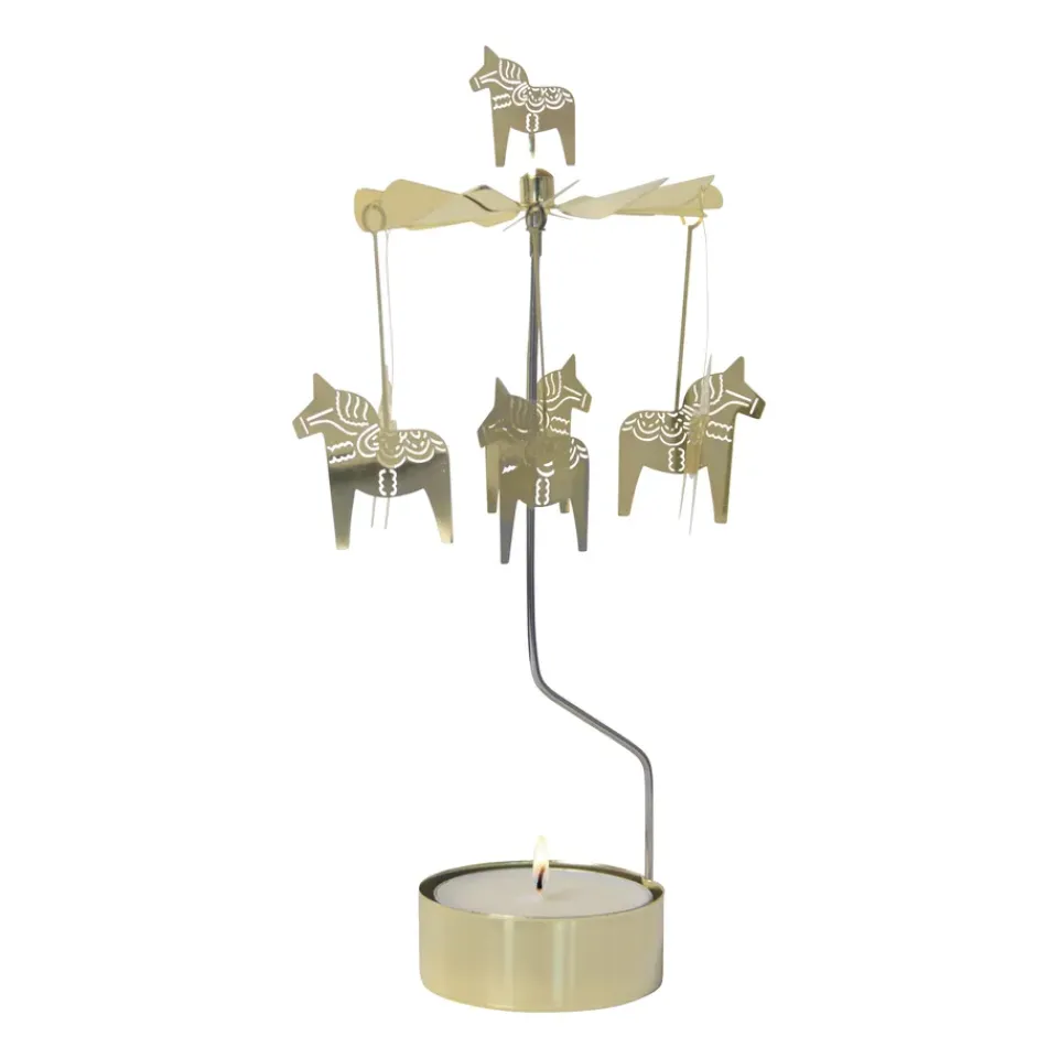 Décorations De Noël<Pluto Design Carillon d'anges Cheval de Dalécarlie grand 25 cm, Or