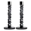 Bougeoirs<Orrefors Chandelier Carat lot de 2 anthracite, 24,2 cm
