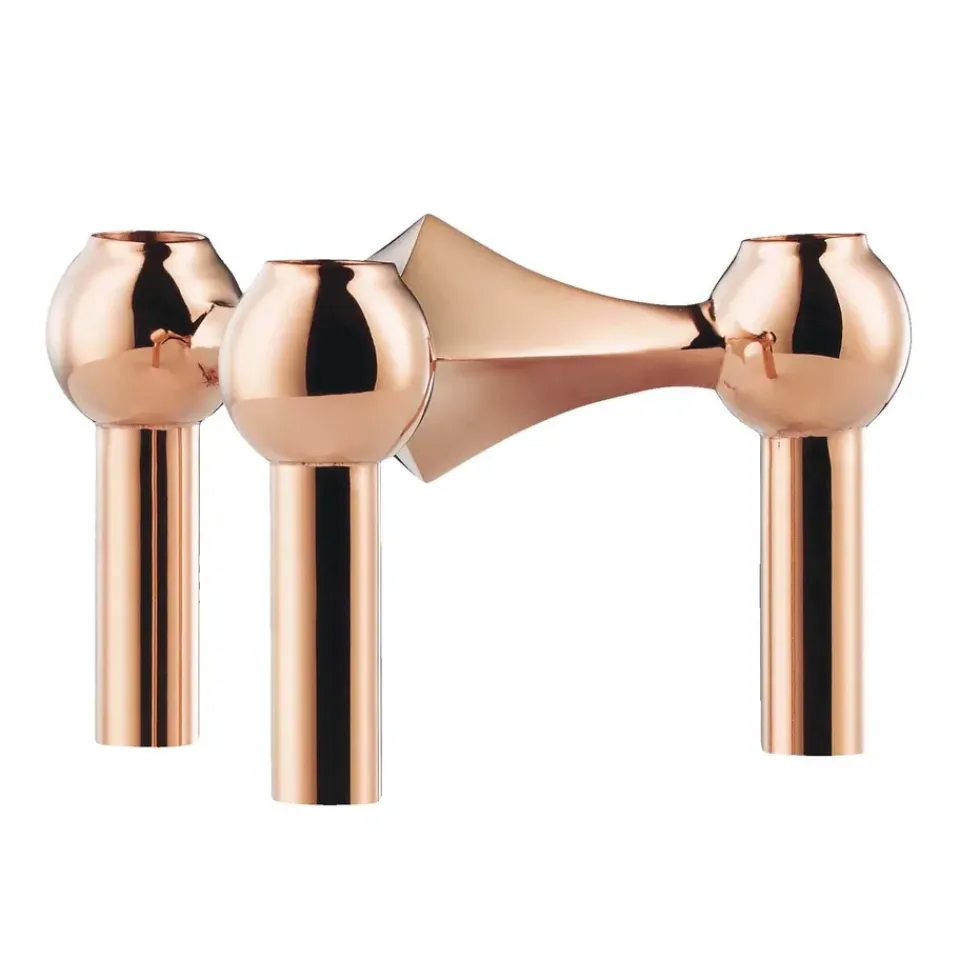 Bougeoirs<STOFF Chandelier Nagel, Doré rose