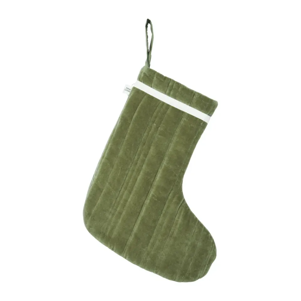 Décorations De Noël<Ferm Living Chaussette de Noël matelassée Vari, Velvet-khaki