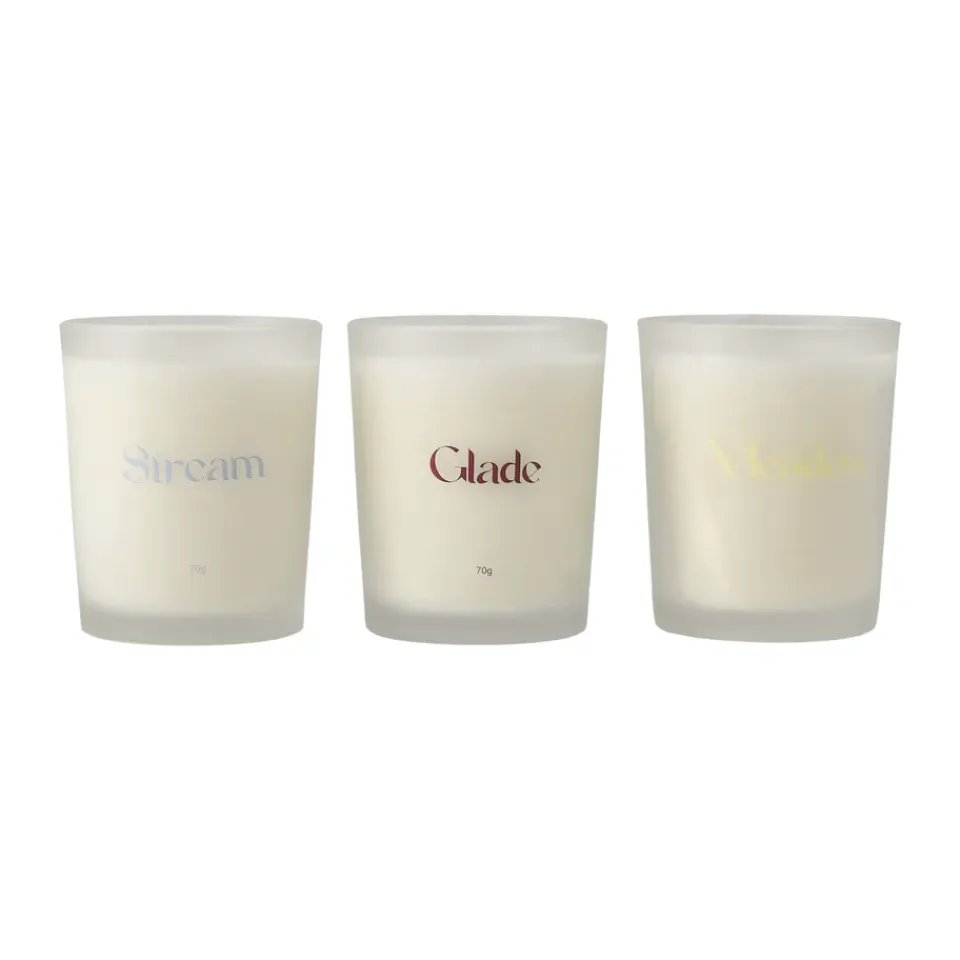 Bougies Parfumées & Diffuseurs<Scandi Living Coffret cadeau Bougie parfumée 70g lot de 3, Stream/Glade/Meadow