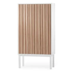 Vitrines & Présentoirs<A2 Commode Collect 2013 chêne, Pieds blancs