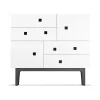 Commodes & Caissons De Rangement<Zweed Commode Peep B1, blanc, laqué noir