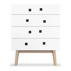 Commodes & Caissons De Rangement<Zweed Commode Peep B3, blanc, retro, structure en chêne